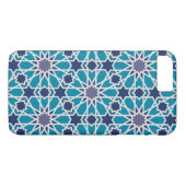 Abstract patroon in blauw en grijs Case-Mate iPhone case (Achterkant (Horizontaal))