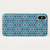 Abstract patroon in blauw en grijs Case-Mate iPhone case (Achterkant (horizontaal))