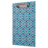 Abstract patroon in blauw en grijs klembord (Links)