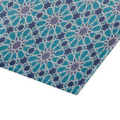 Abstract patroon in blauw en grijs snijplank (Hoek)