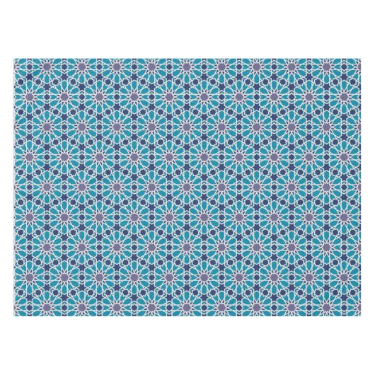 Abstract patroon in blauw en grijs tafelkleed (Voorkant (Horizontaal))