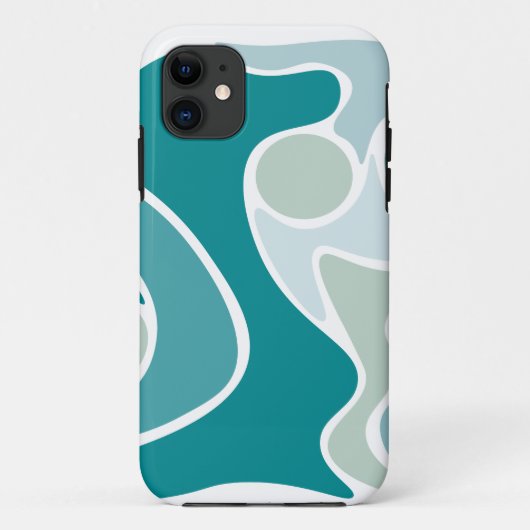 Abstract patroon in blauwe tinten Case-Mate iPhone case (Achterkant)