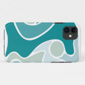 Abstract patroon in blauwe tinten Case-Mate iPhone case (Achterkant (horizontaal))