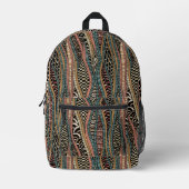 Abstract patroon in etnische stijl bedrukte rugzak (Voorkant)