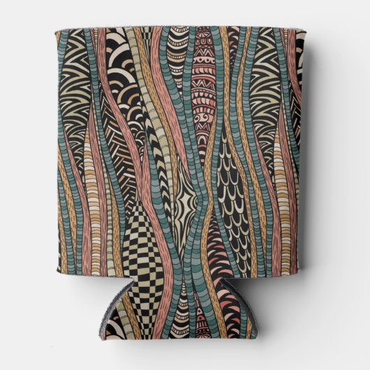 Abstract patroon in etnische stijl blikjeskoeler (Voorkant)