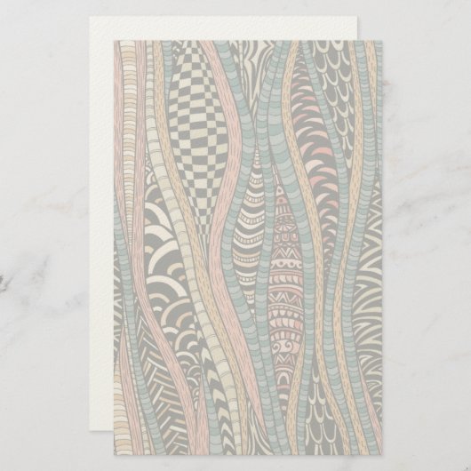 Abstract patroon in etnische stijl briefpapier (Voorkant / Achterkant)