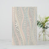 Abstract patroon in etnische stijl briefpapier (Staand voorkant)