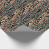 Abstract patroon in etnische stijl cadeaupapier (Hoek)