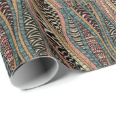 Abstract patroon in etnische stijl cadeaupapier (Rol Hoek)