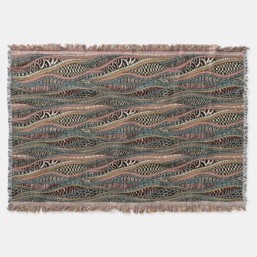 Abstract patroon in etnische stijl deken (Voorkant)