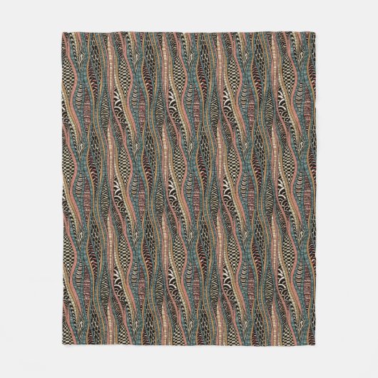Abstract patroon in etnische stijl fleece deken (Voorkant)