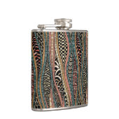 Abstract patroon in etnische stijl heupfles (Rechts)