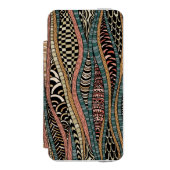 Abstract patroon in etnische stijl incipio iPhone portemonnee hoesje (Voorkant Agenda)