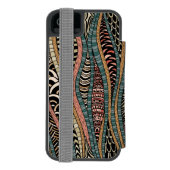Abstract patroon in etnische stijl incipio iPhone portemonnee hoesje (Agenda Achterkant)
