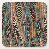 Abstract patroon in etnische stijl kartonnen onderzetters (Voorkant)