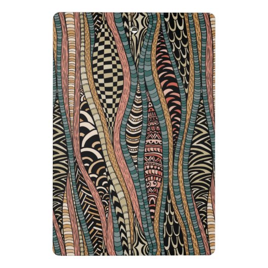 Abstract patroon in etnische stijl mini klembord (Achterkant)