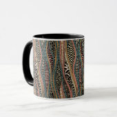 Abstract patroon in etnische stijl mok (Voorkant links)