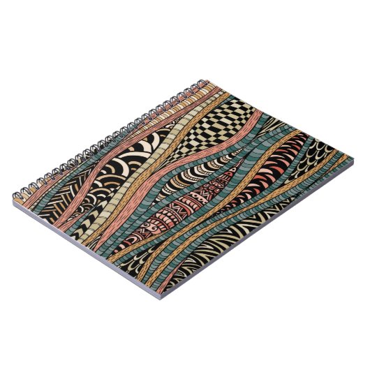 Abstract patroon in etnische stijl notitieboek (Linkerzijde)