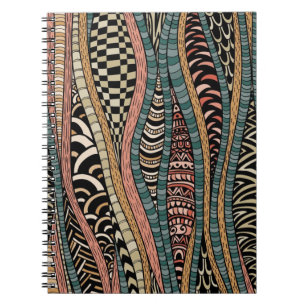 Abstract patroon in etnische stijl notitieboek