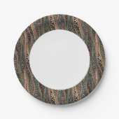 Abstract patroon in etnische stijl papieren bordje (Voorkant)