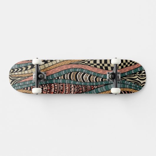 Abstract patroon in etnische stijl persoonlijk skateboard (Horizontaal)