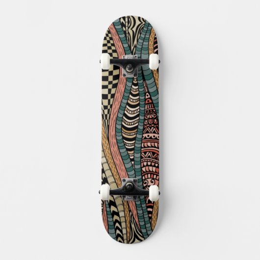 Abstract patroon in etnische stijl persoonlijk skateboard (Voorkant)