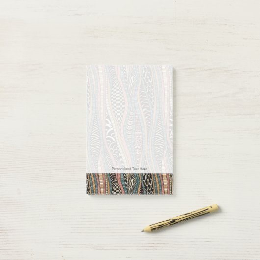 Abstract patroon in etnische stijl post-it® notes (Op bureau)