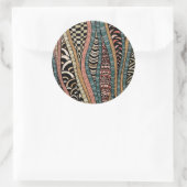 Abstract patroon in etnische stijl ronde sticker (Tas)