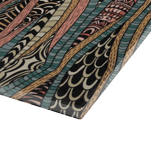 Abstract patroon in etnische stijl snijplank (Hoek)