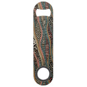 Abstract patroon in etnische stijl speed flessenopener (Voorkant)