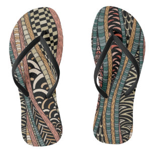 Abstract patroon in etnische stijl teenslippers