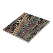 Abstract patroon in etnische stijl tegeltje (Zijkant)