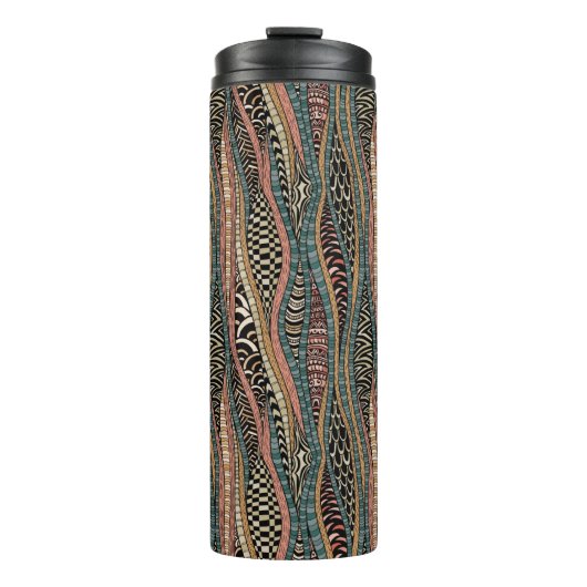 Abstract patroon in etnische stijl thermosbeker (Voorkant)