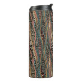 Abstract patroon in etnische stijl thermosbeker (Gedraaid links)