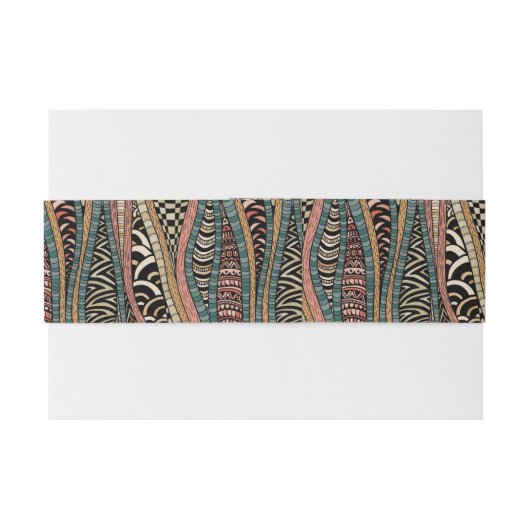 Abstract patroon in etnische stijl uitnodigingen wikkel (Achterkant Voorbeeld)