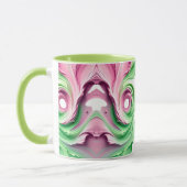 Abstract patroon in Pastel-kleuren Mok (Links)