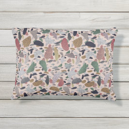 Abstract patroon in terrazzo-stijl buitenkussen