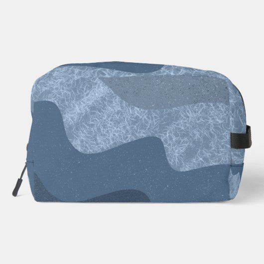 Abstract patroon in tinten blauw toilettasje (Achterkant)