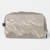 Abstract Patroon in tinten van grijs en bruin Toilettasje (Voorkant)