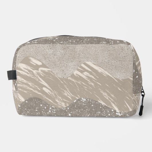 Abstract Patroon in tinten van grijs en bruin Toilettasje (Voorkant)