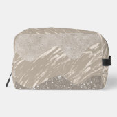 Abstract Patroon in tinten van grijs en bruin Toilettasje (Achterkant)