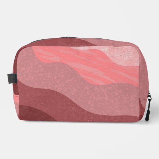 Abstract Patroon in tinten van rood en roze Toilettasje (Voorkant)