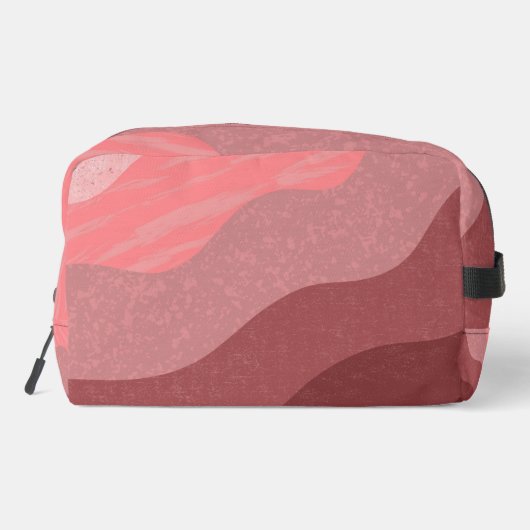 Abstract Patroon in tinten van rood en roze Toilettasje (Achterkant)