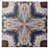  abstract patroon in wit, beige, blauw tegeltje (Voorkant)