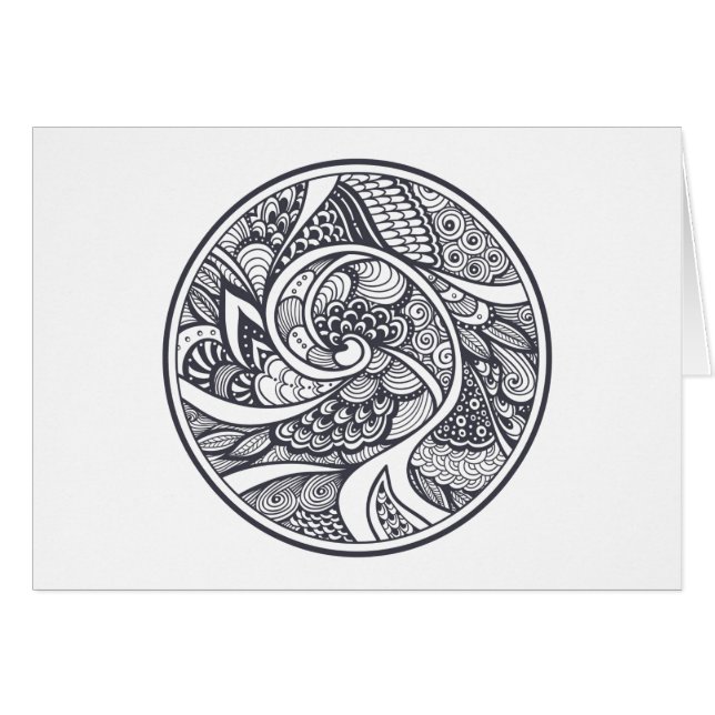 Abstract patroon in Zen-Doodle-stijl (Voorkant Horizontaal)