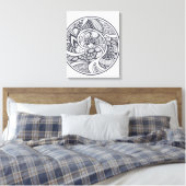 Abstract patroon in Zen-Doodle stijl 6 Canvas Afdruk (Insitu (Slaapkamer))