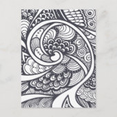 Abstract patroon in Zen-Doodle stijl Briefkaart (Voorkant)