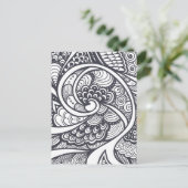 Abstract patroon in Zen-Doodle stijl Briefkaart (Staand voorkant)