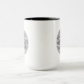 Abstract patroon in Zen-Doodle-stijl Mok (Midden)