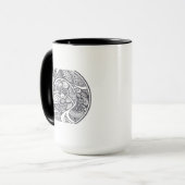 Abstract patroon in Zen-Doodle-stijl Mok (Voorkant links)